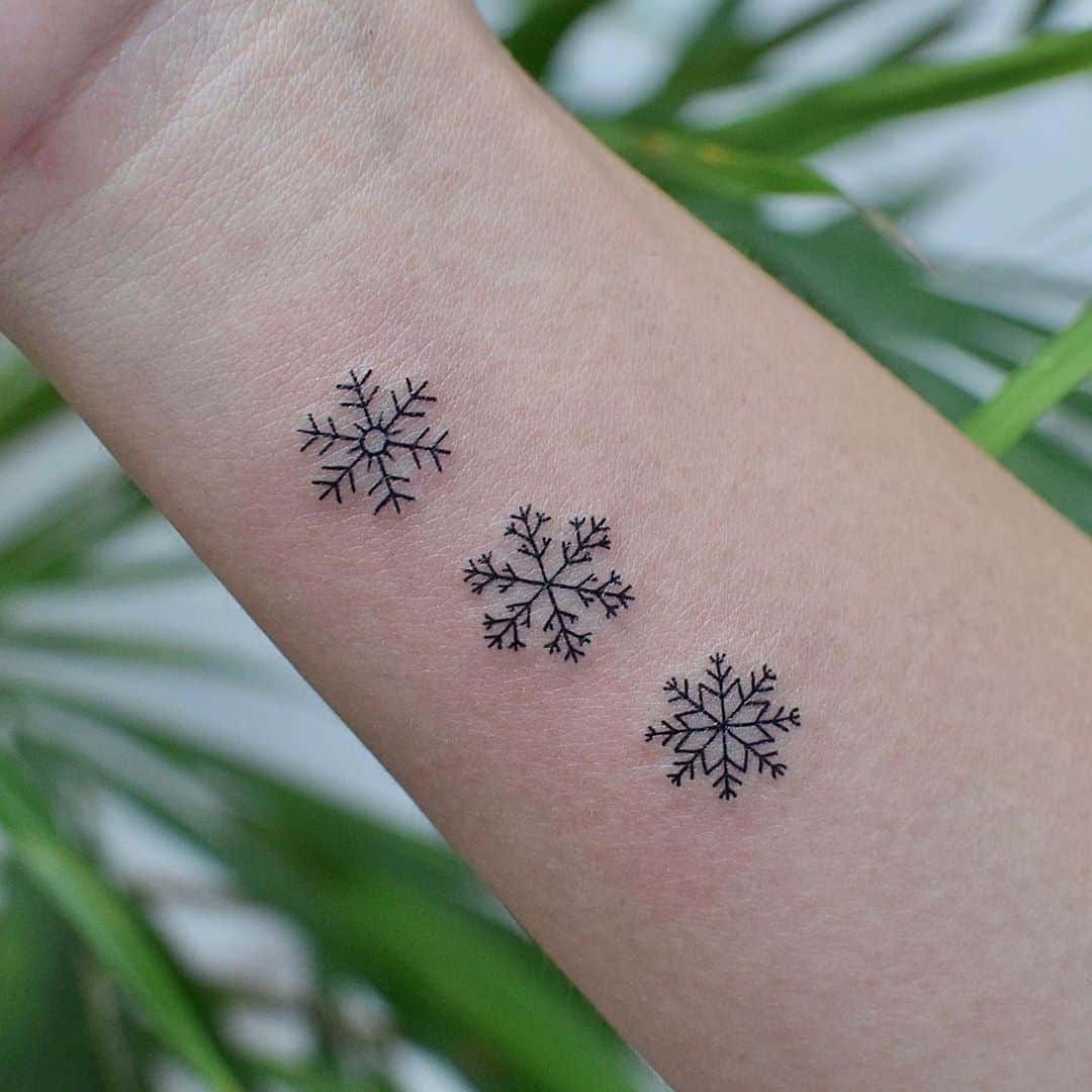 Three Unique Snowflakes