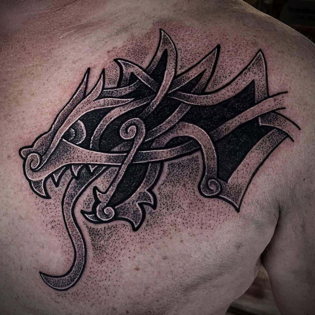 Celtic Dragon Head Tattoo