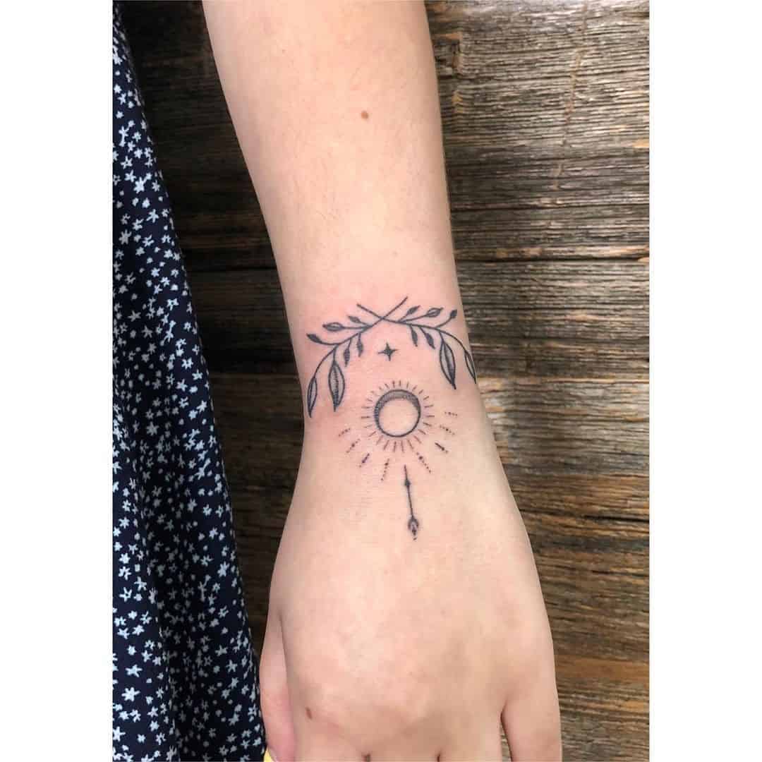 The Sun and Moon with Vines