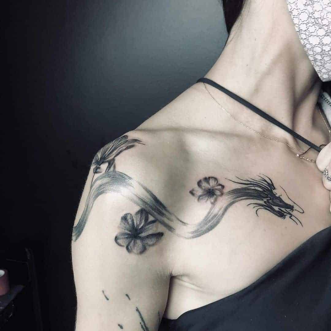 Aquatic Dragon Tattoo