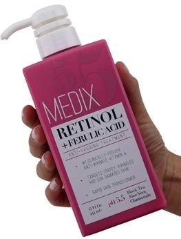 Best Budget Age Spot Remover:  Medix 5.5 Retinol Cream With Ferulic Acid