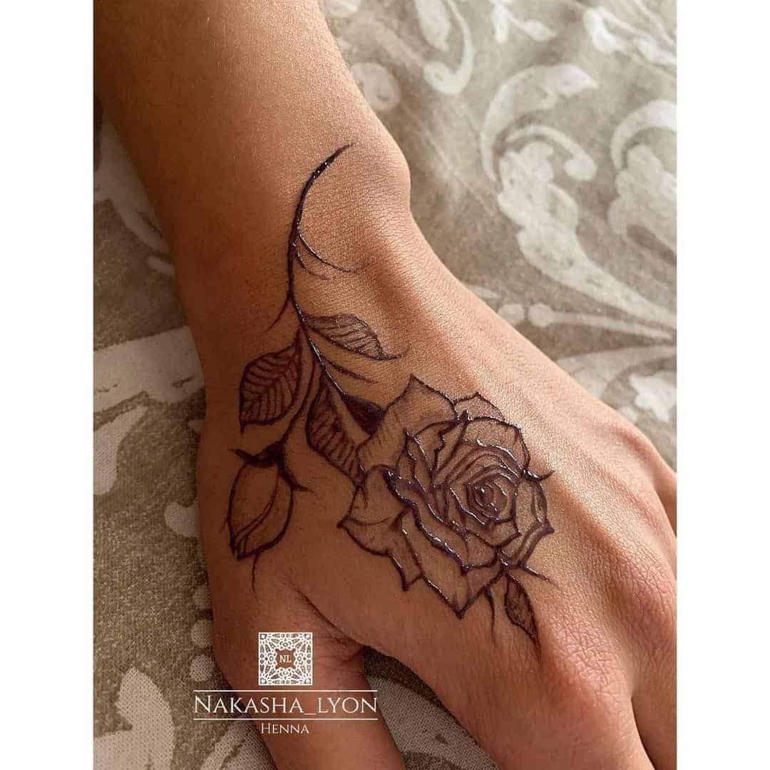 Rose Henna Tattoo