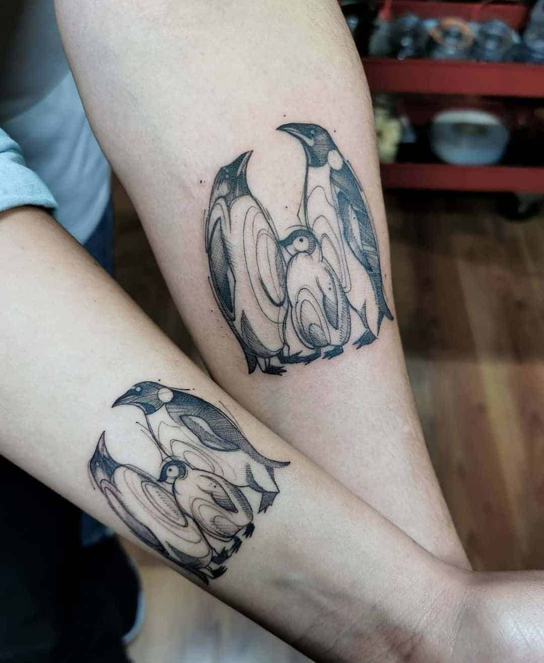 Penguin Family Tattoo