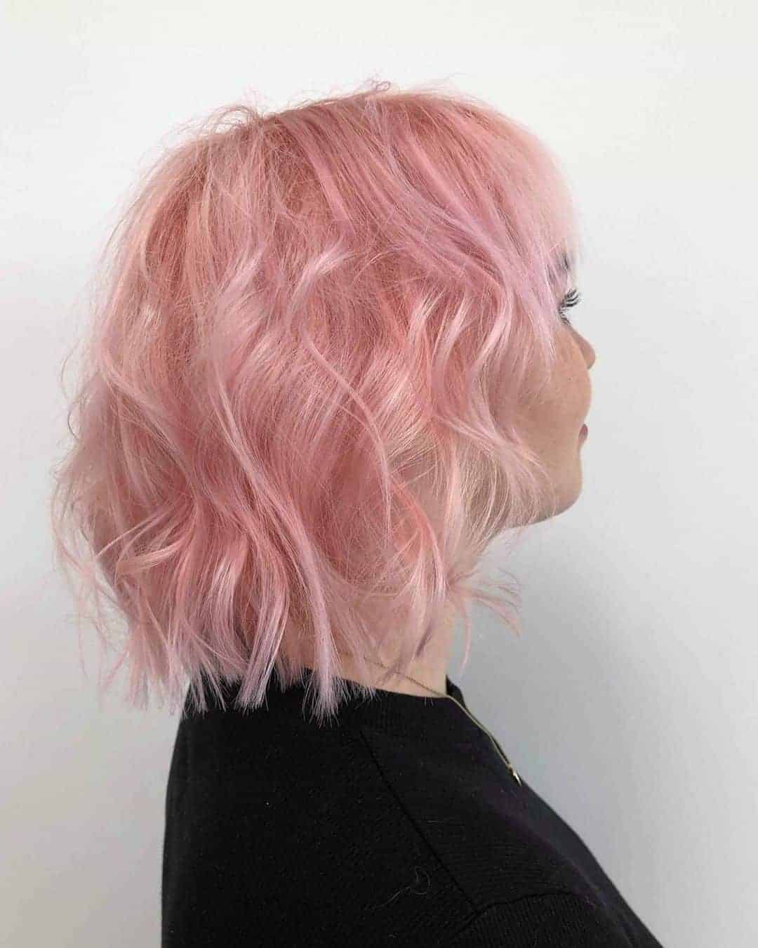 Summer Pink Bleached Blonde Hair