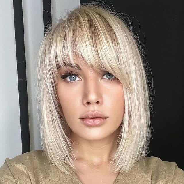 Vanilla Blonde Blunt Bob