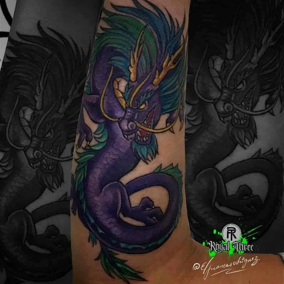 Purple Dragon Tattoo