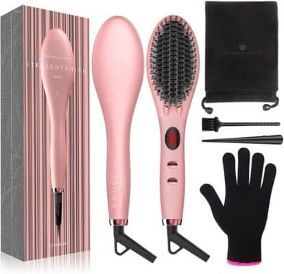 Best for Fine Hair: GLAMFIELDS Hair Straightening Brush