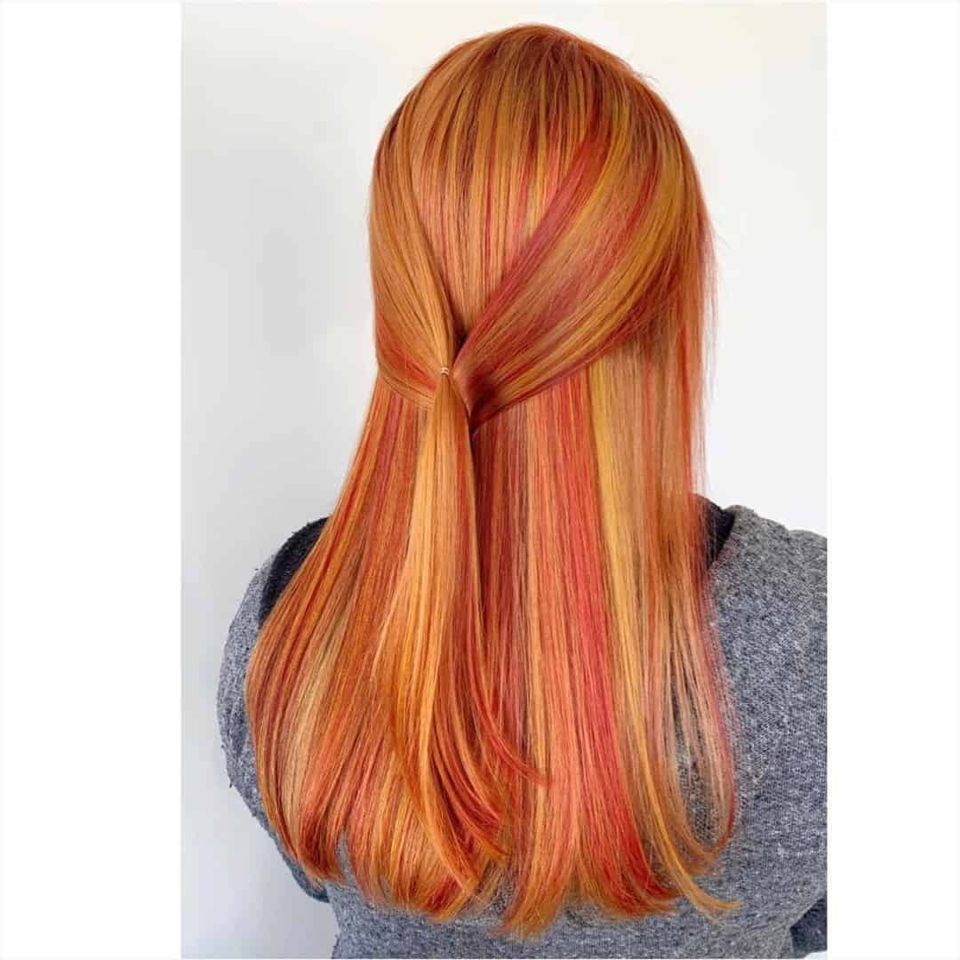 Half-up Tricolor Fall Hairstyle