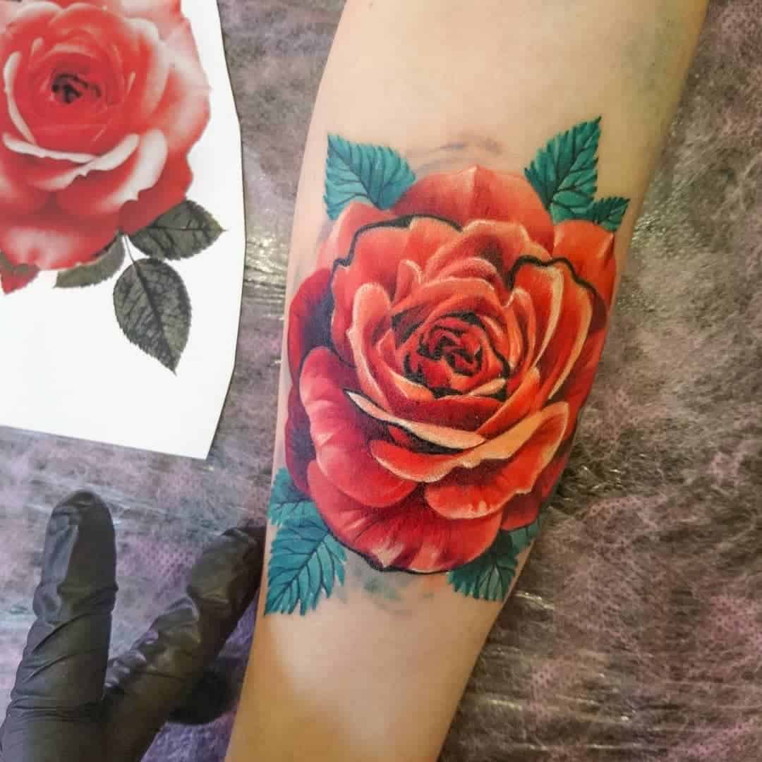 Romantic Rose Tattoo