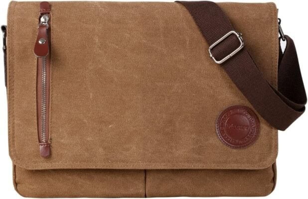 Best Laptop Crossbody Bag: Mactso Vintage Canvas Satchel Messenger Bag