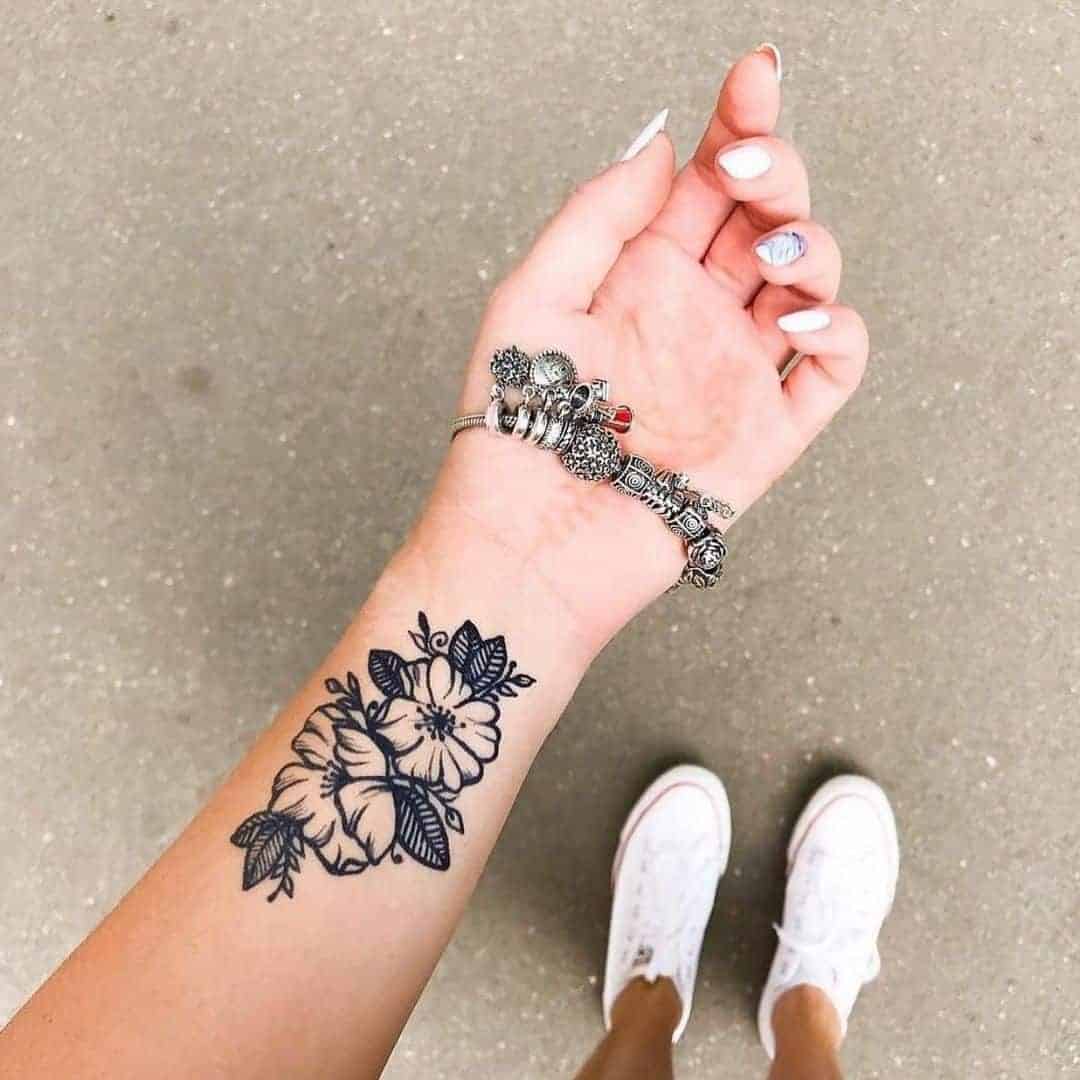 Small Flower Henna Tattoo