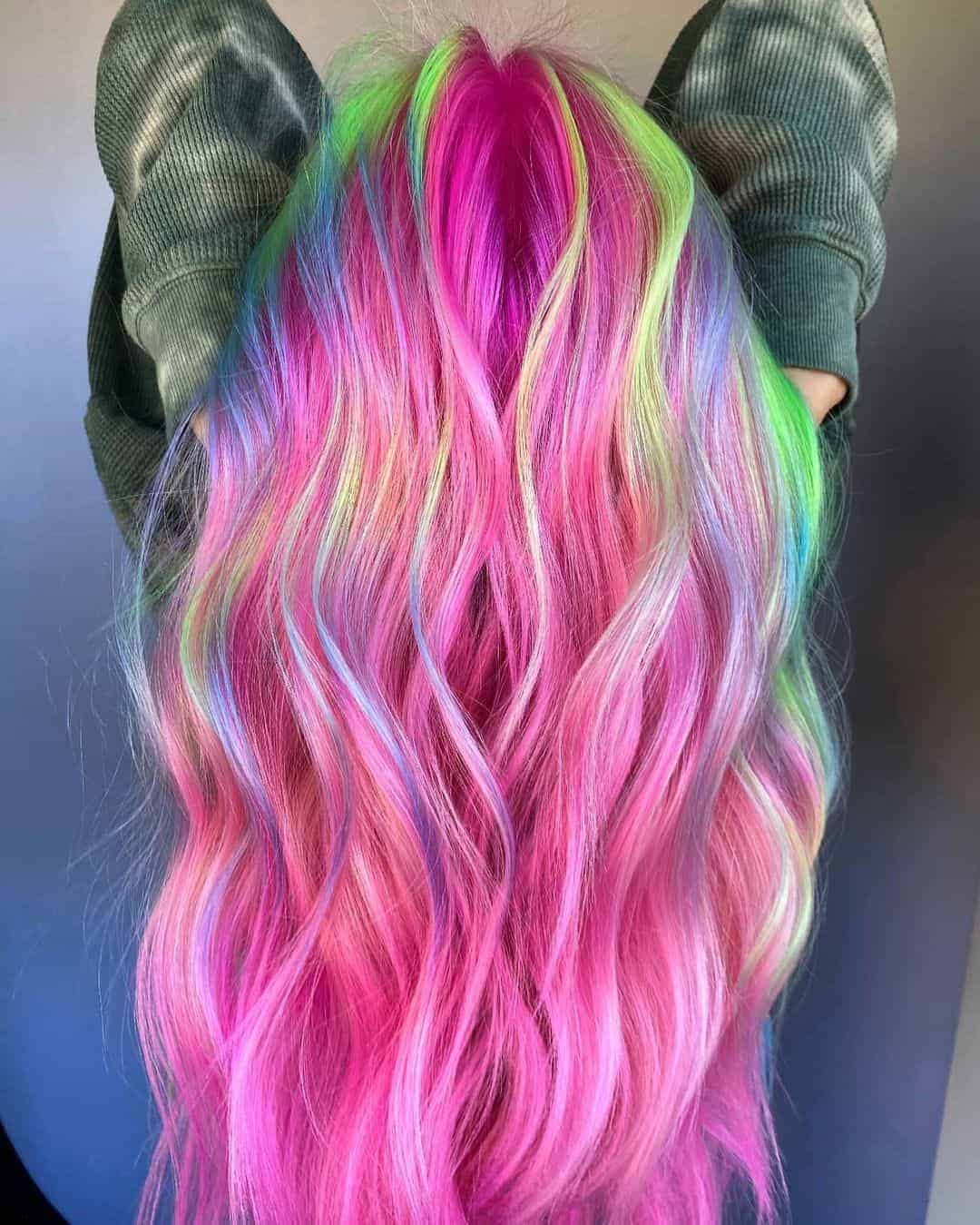 Pink Rainbow Mermaid Waves