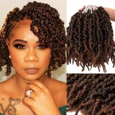 Best Hair for Short Styles: Kori Koli Curly Pre-Twisted Synthetic Crochet Hair