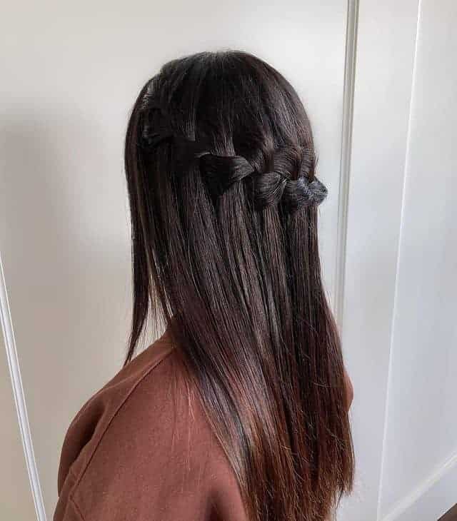 Sleek Waterfall Braid