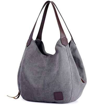 Most Practical Hobo Bag: DOURR Multi-Pocket Canvas Bag