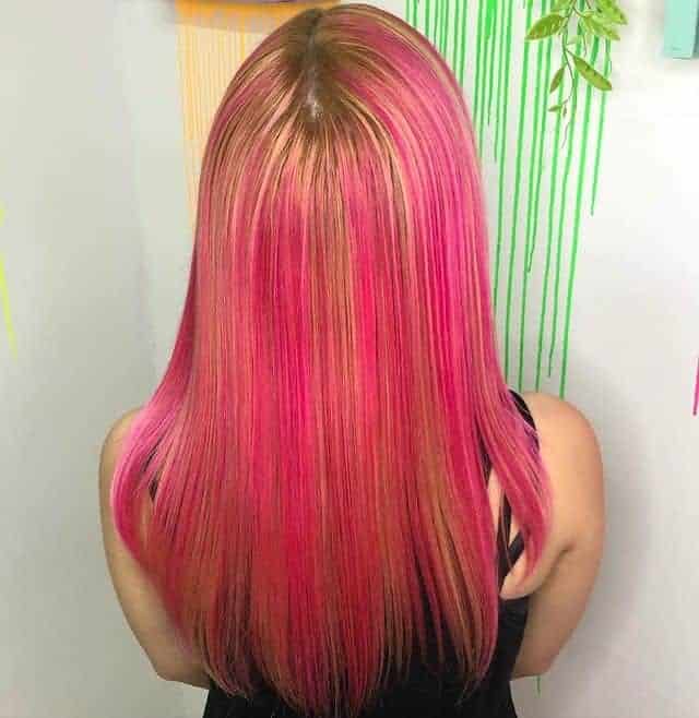 Pink and Gold Balayage