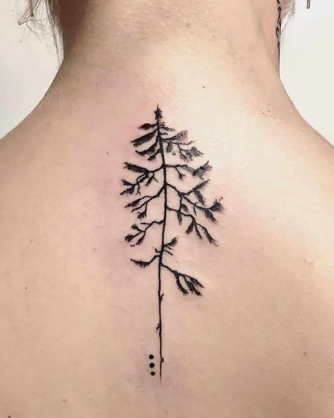 Minimalist Family Tree Tattoo