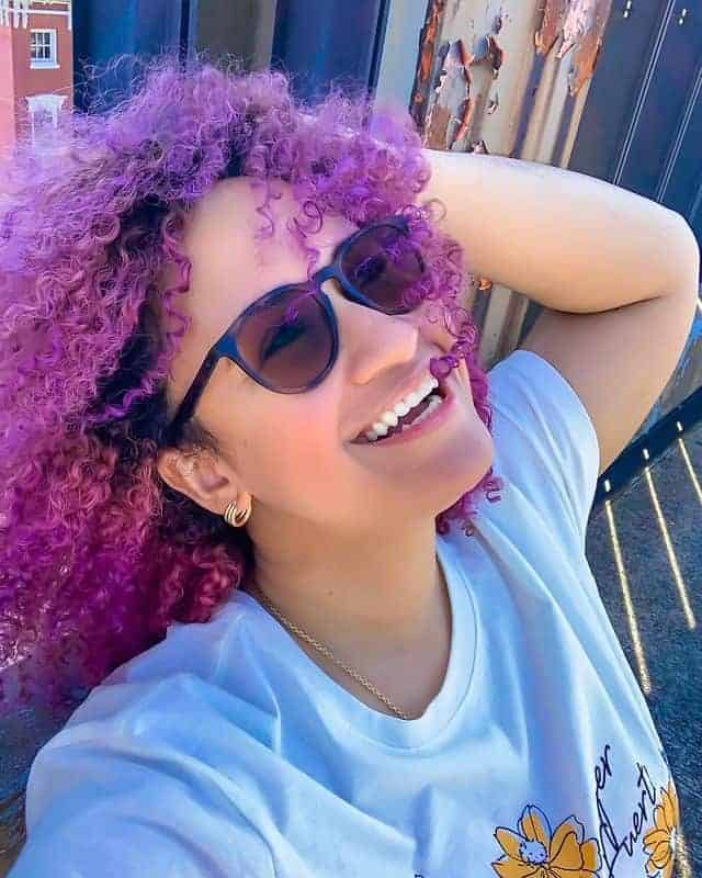 Electric and Amethyst Purple Spiral Curls