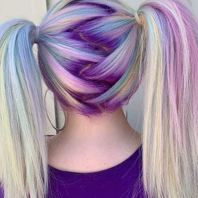 Pastel Balayage Ponytails