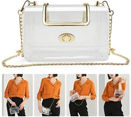 Best Premium Transparent Bag: MOETYANG Transparent Clutch