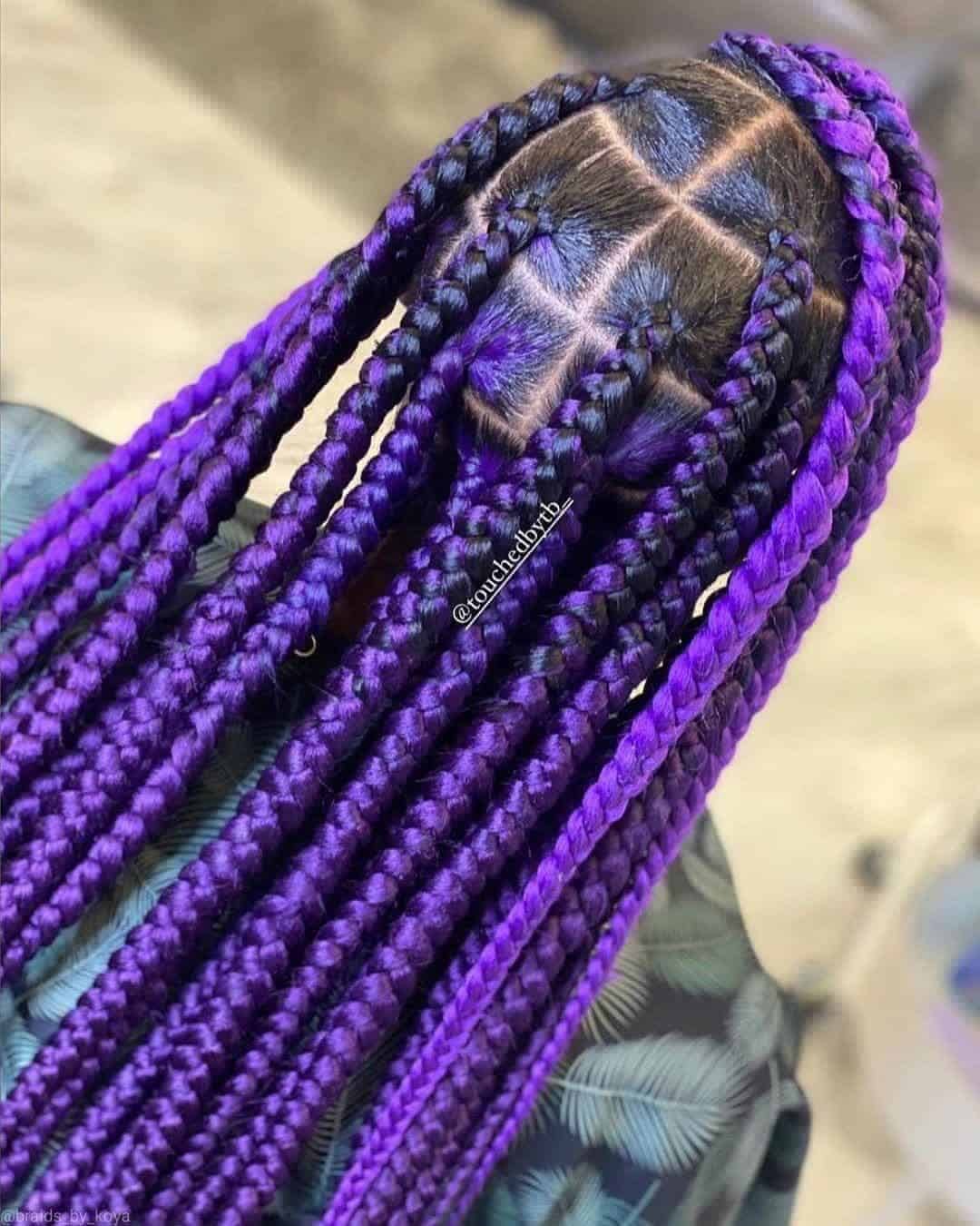 Grape Purple Long Box Braids