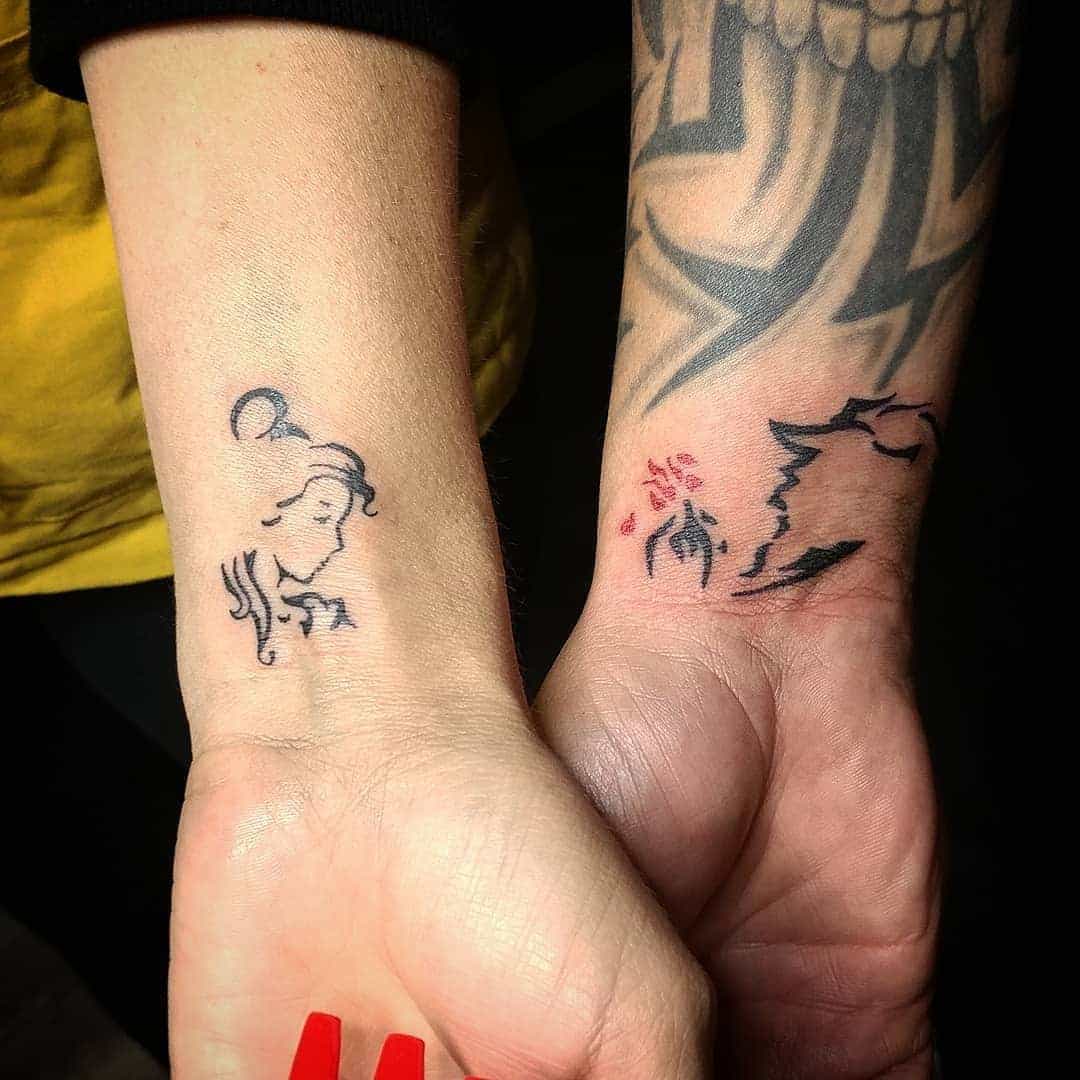 Beauty and the Beast Matching Tattoos