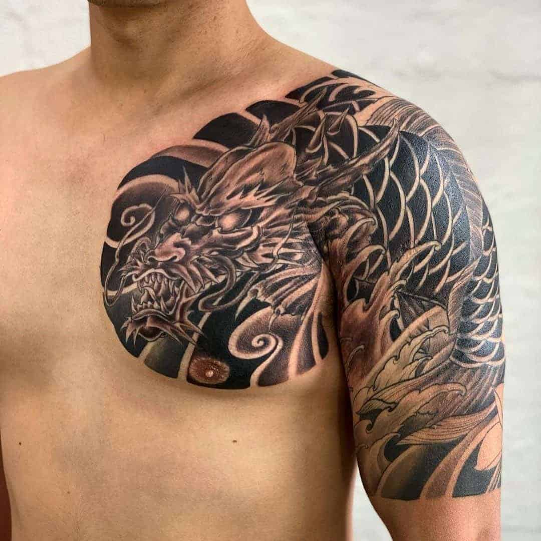 Tribal Dragon Tattoo