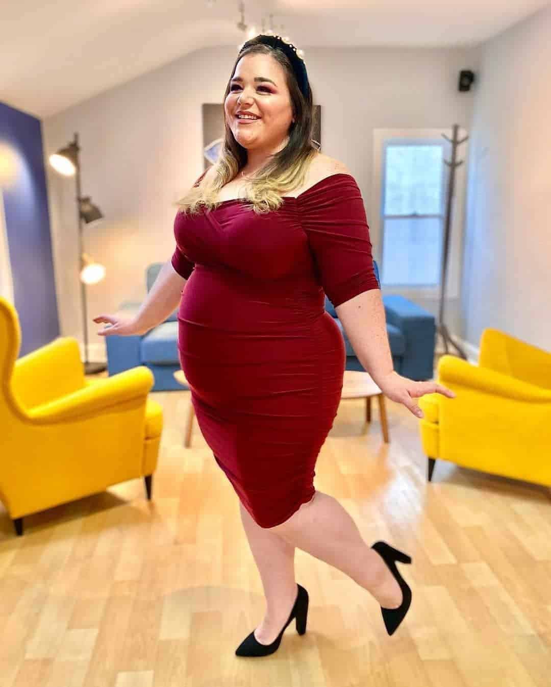 Ruched Red Dress