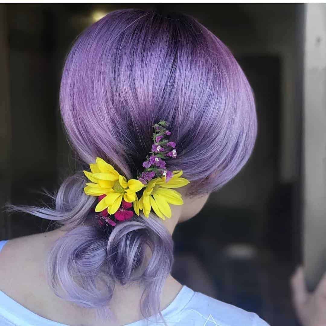 Lavender Low Ponytail