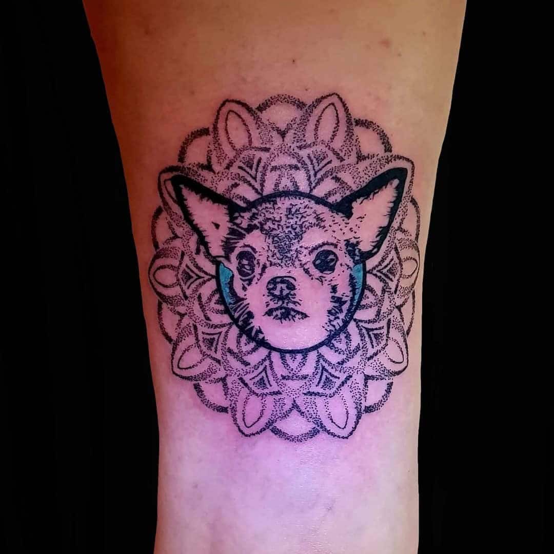 Mandala Dog Tattoo