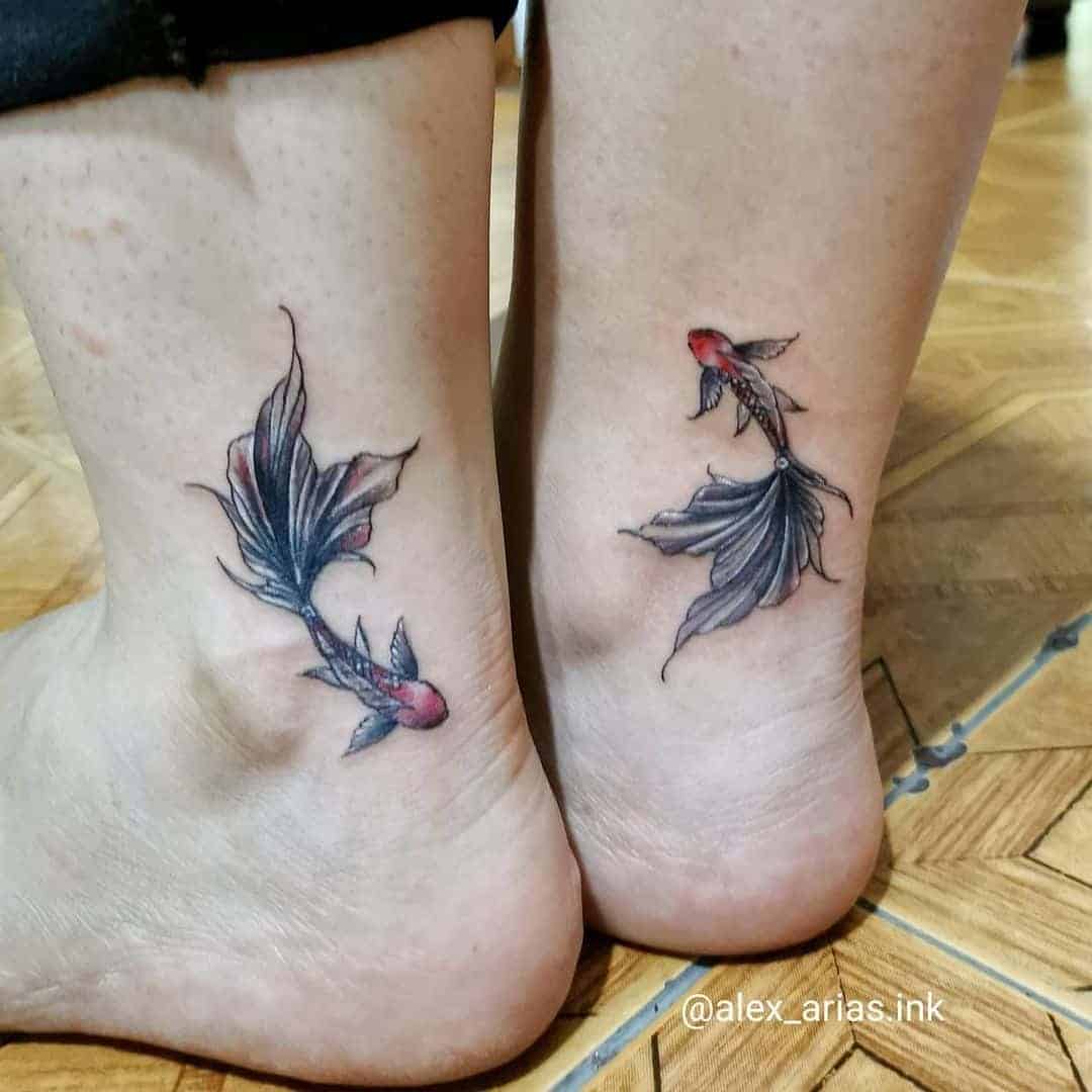 Koi Fish Matching Family Tattoo