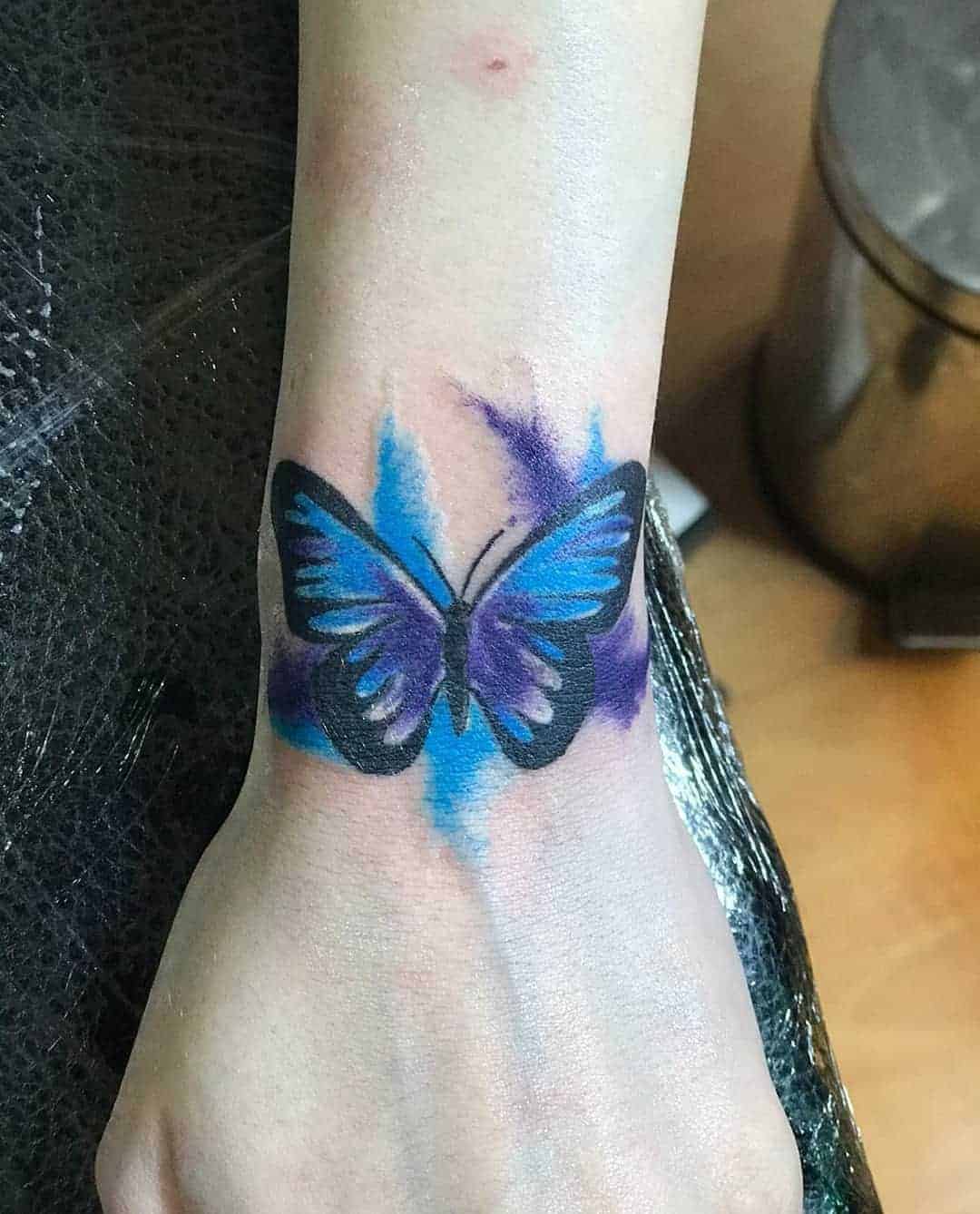 An Artistic Blue Butterfly