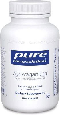 Best Premium Ashwagandha:  Pure Encapsulations Ashwagandha Capsules