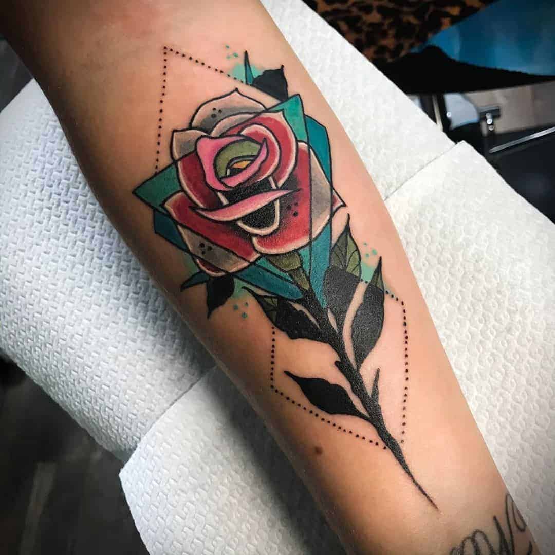 Old-School Geometric Rose