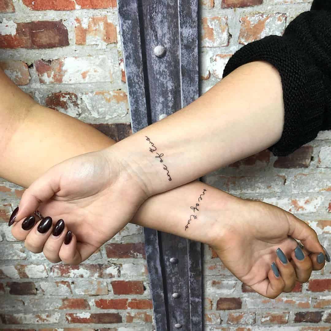 “One of Two” Matching Sibling Tattoo