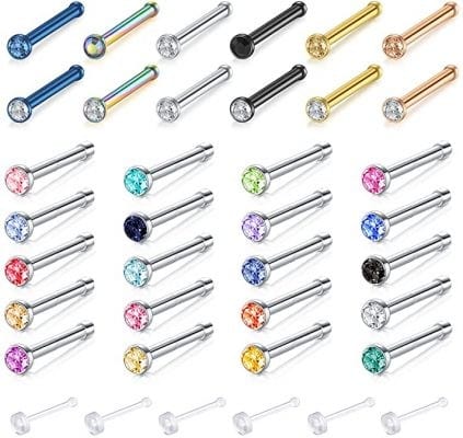 Best Bone Style Nose Stud: Zolure Surgical Steel Bone Studs