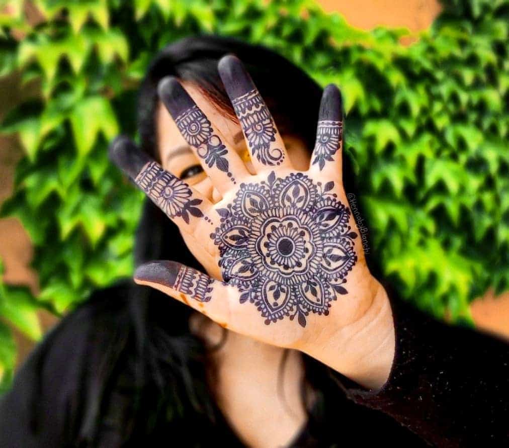 Mandala Palm Henna Tattoo