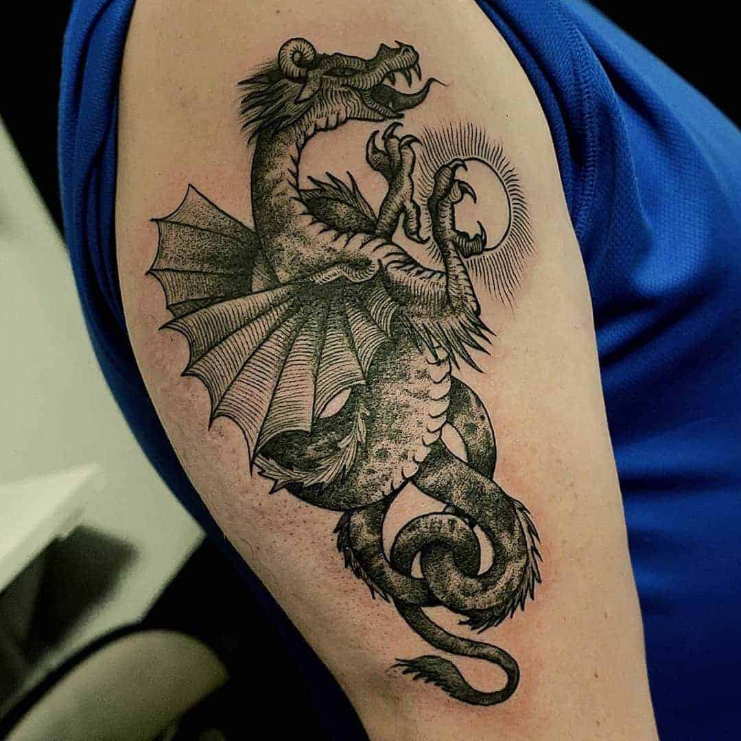 Medieval Dragon Tattoo