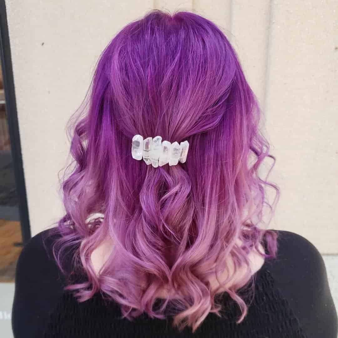 Curled Purple Balayage