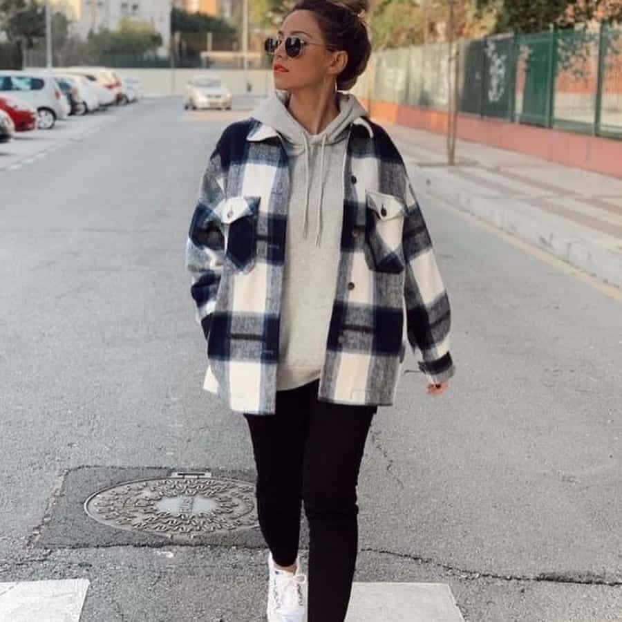 Plaid Jacket and Hoodie