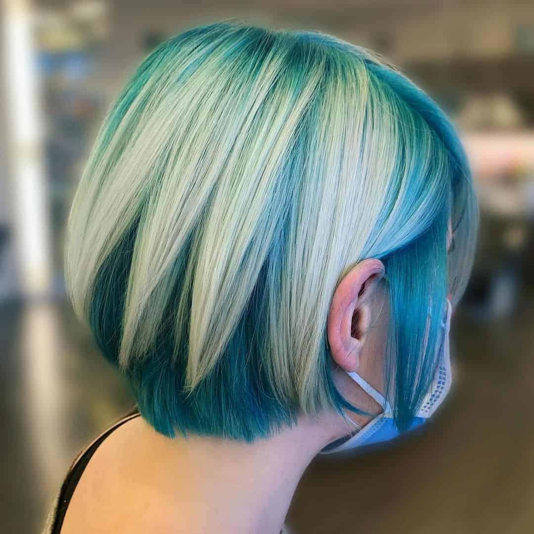 Long Electric Blue Pixie