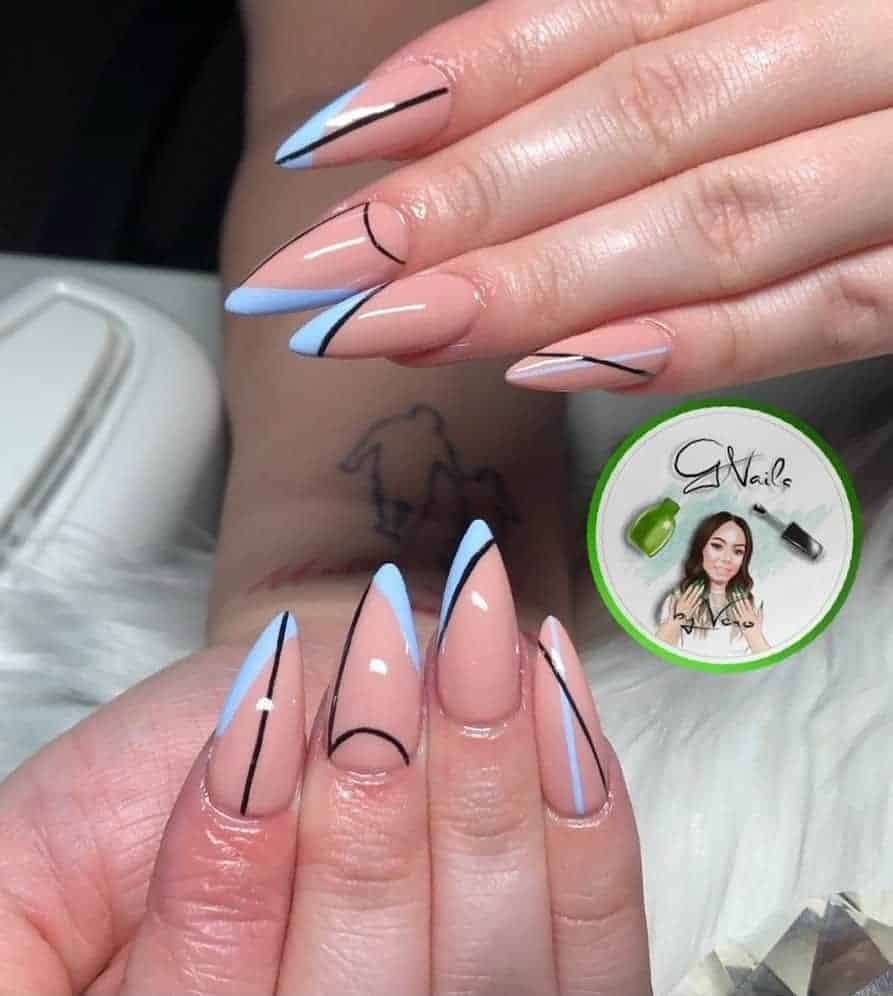 Minimalistic Blue Nails Design