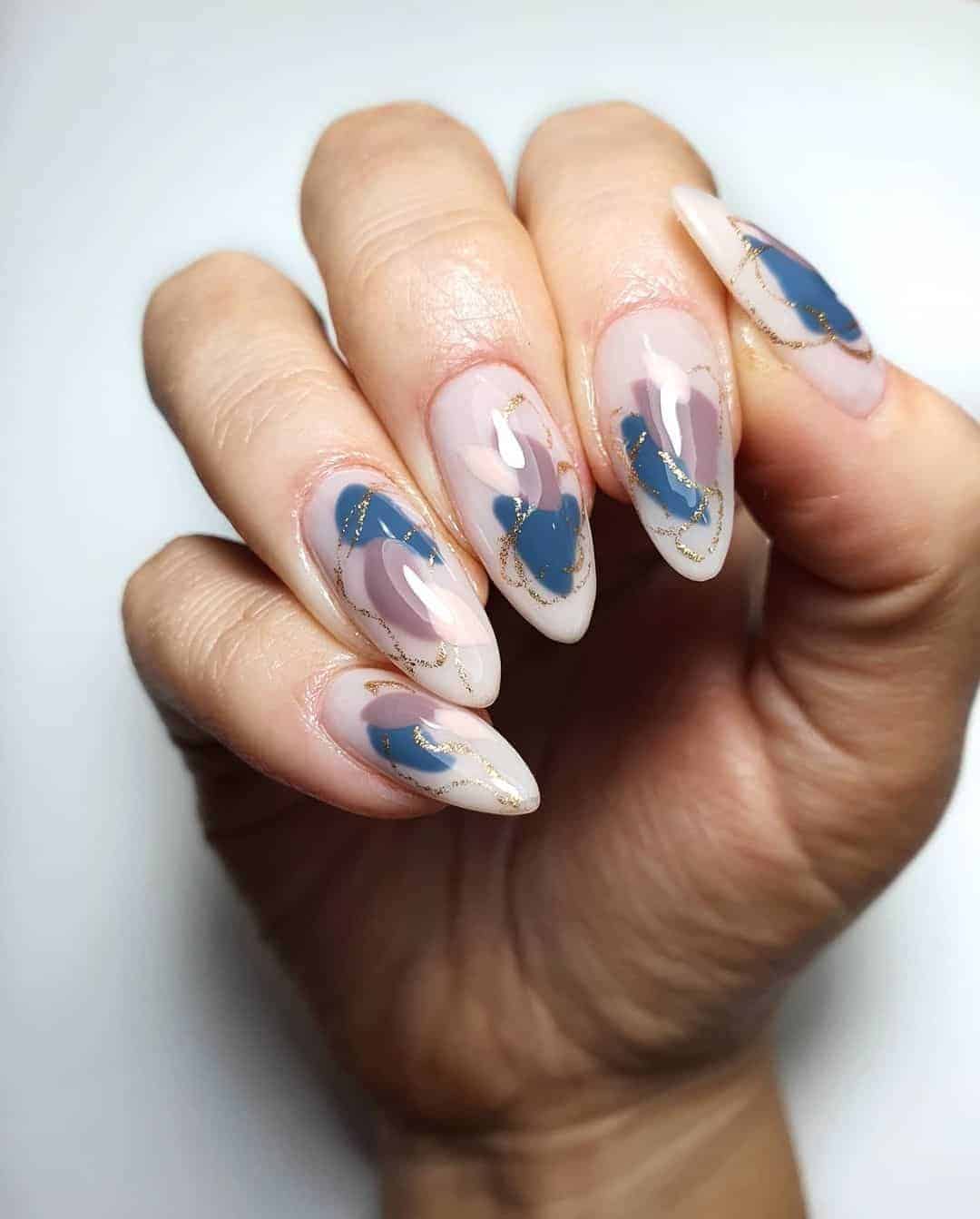 Abstract Valentine’s Day Nails