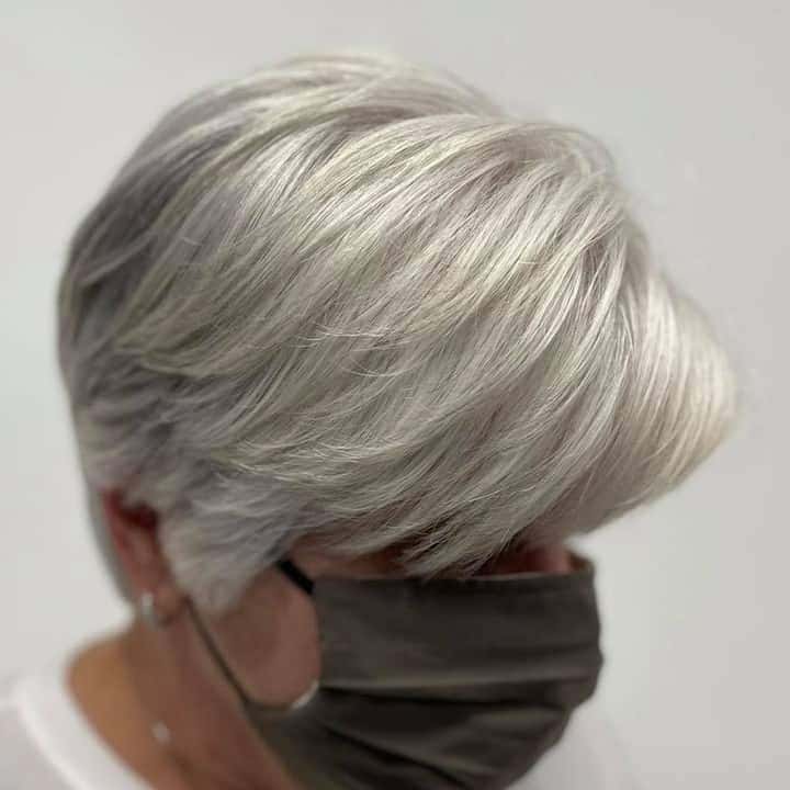 Silver Pixie Cut