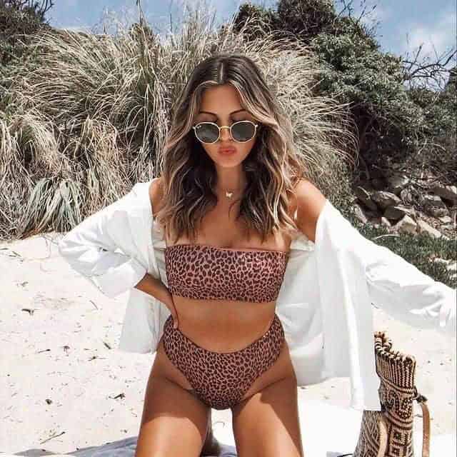 Leopard Print Bikini and Shirt