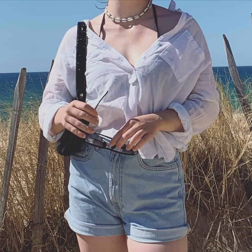 Denim Shorts and Shirt