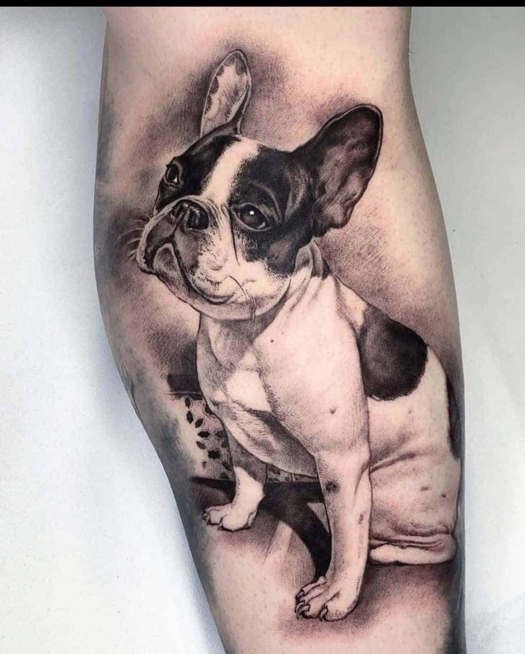 Realistic Full Body Dog Tattoo