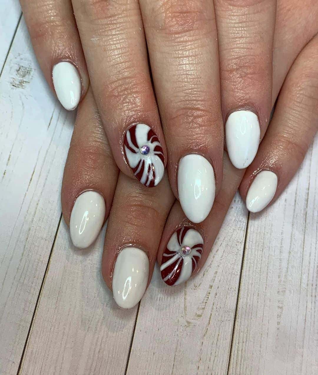 Peppermint Candy Nails